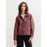 Rotholz Rotholz Damen Jacke - Cropped Jacket - aus Bio-Baumwolle, Washed burgundy (rot), – Produktbild 1 von 1