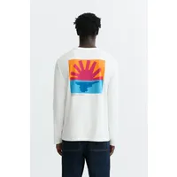 thinking mu Thinking MU Herren vegan T-Shirt Mediterranean Sunrise Von Emilio Langärmelig Weiß – Produktbild 1 von 1