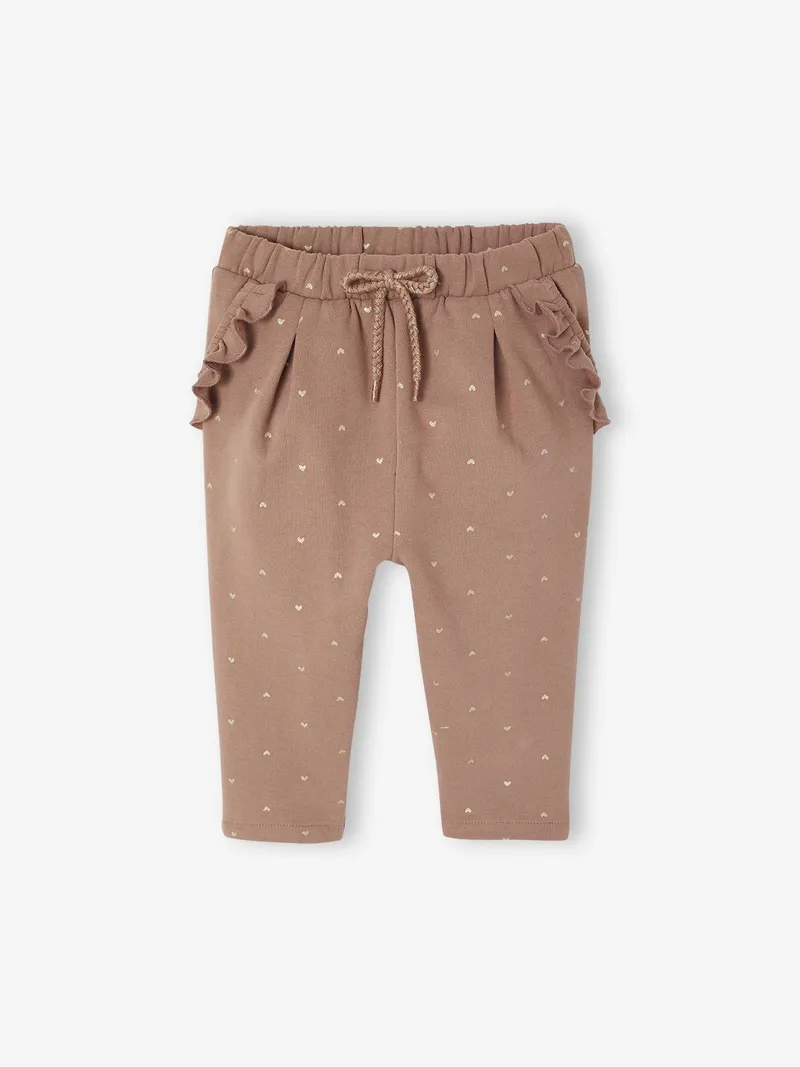 Vertbaudet Mädchen Baby Sweathose, Rost herzen, – Produktbild 1 von 3