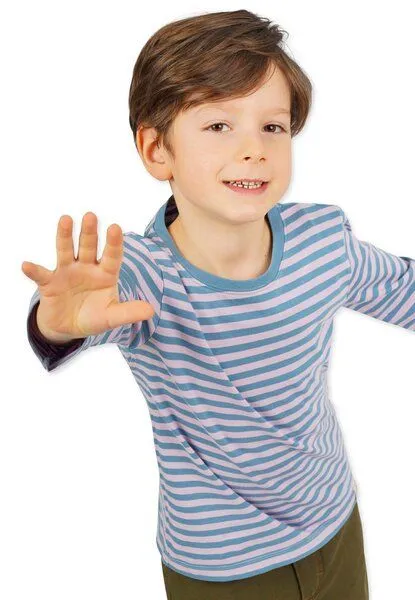 Band of Rascals Band of Rascals Striped Longsleeve, Aegean-blue-faded-pink, – Produktbild 2 von 3