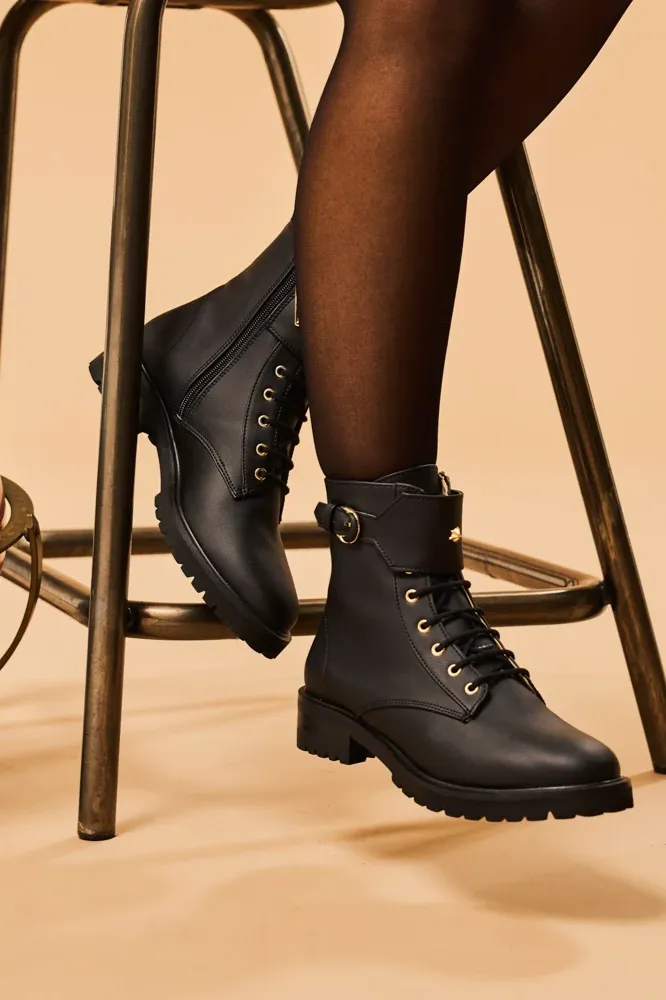 Minuit Sur Terre Minuit Sur Terre Damen vegan Stiefel Jupiter Schwarz, Schwarz, – Produktbild 2 von 2