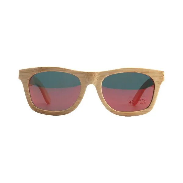 pandoo pandoo Bambus Sonnenbrille Unisex | polarisiert & UV400 | Blau | Türkis | Orange, Orange, – Produktbild 5 von 7