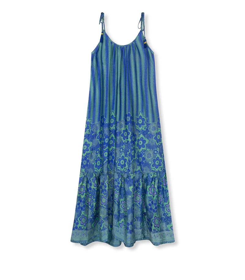 el.résidu el.résidu Damen vegan Kleid Myra, Dunkelblau, – Produktbild 1 von 2