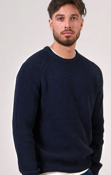 Kultgut Gemütlicher Grobstrickpullover/ Kultgut, Navy, – Produktbild 2 von 4
