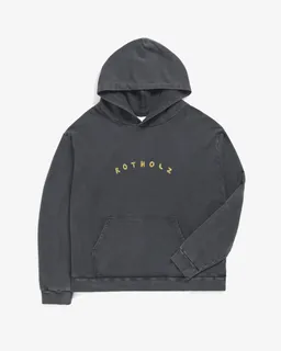 Rotholz Rotholz Herren vegan Hoodie Logo Washed Schwarz – Produktbild 1 von 1