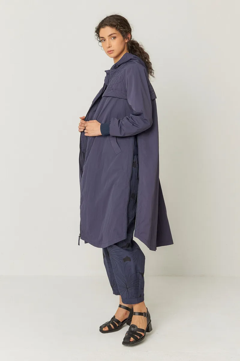 SKFK SKFK Damen vegan Regenmantel Ixone Marineblau, Extra dunkelblau, – Produktbild 2 von 2