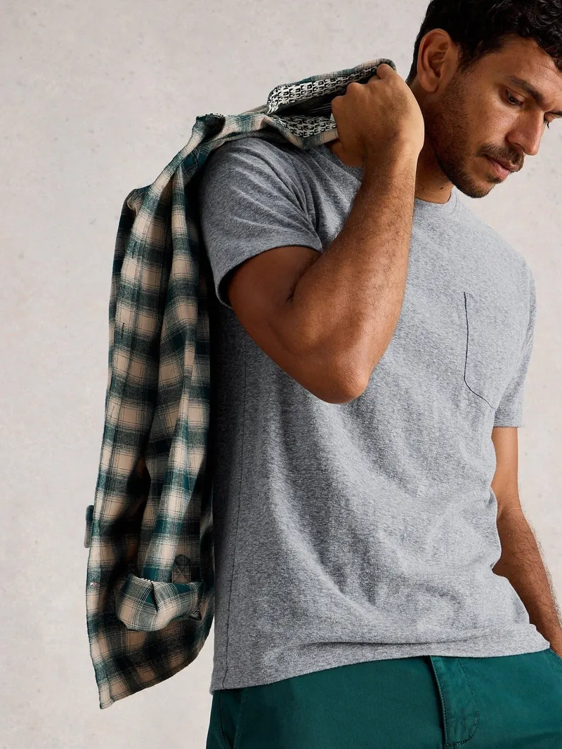 White Stuff T-Shirt Horsham Heather - XL, Graumeliert, – Produktbild 3 von 4