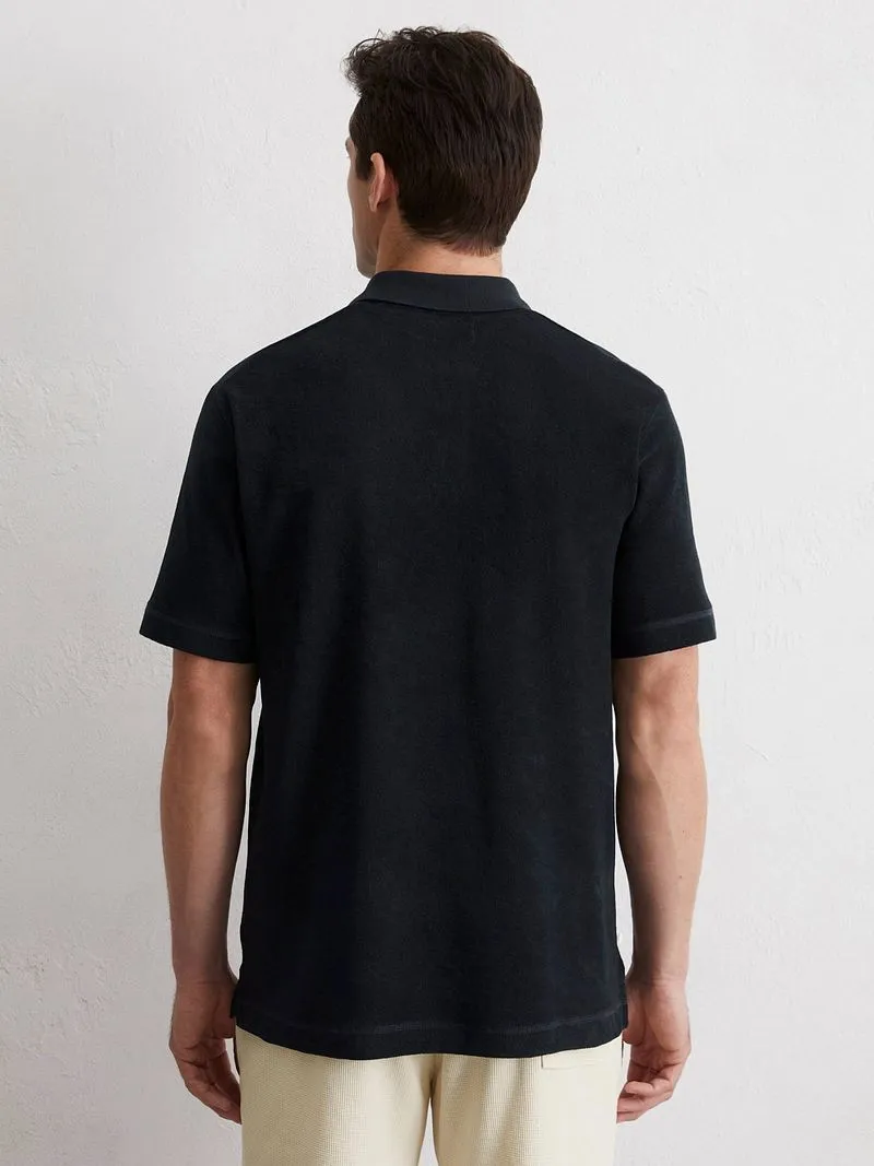 Marc O'Polo Marc O'Polo Poloshirt Riva Terry Cloth Navy - Größe XXL, Dunkelblau, – Produktbild 4 von 5