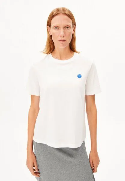 ARMEDANGELS ARMEDANGELS LUALAA EMBRO Damen T-Shirt aus Bio-Baumwolle, White, – Produktbild 1 von 4