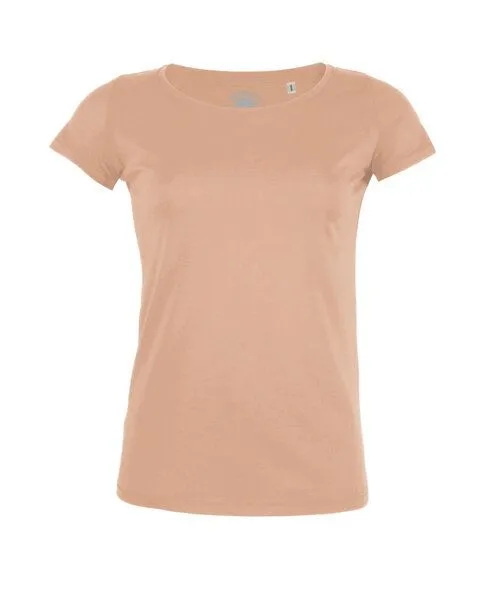 University of Soul University of Soul Damen T-Shirt aus Bio-Baumwolle "Amy", Pfirsich, – Produktbild 1 von 2