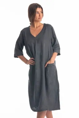RAVENS VIEW IBIZA RAVENS VIEW IBIZA Damen vegan Kleid Isola Anthrazit – Produktbild 1 von 1
