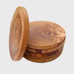 Olivenholz erleben Olivenholz erleben Untersetzer RUND (ø 11,5 cm) 6er Set aus Olivenholz – Produktbild 1 von 1