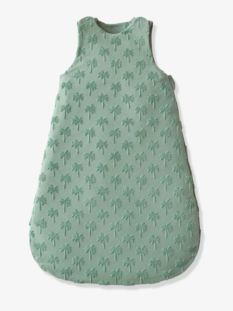 Vertbaudet Baby Sommerschlafsack aus Ftee ärmellos TOG 1, Grün, – Produktbild 2 von 3