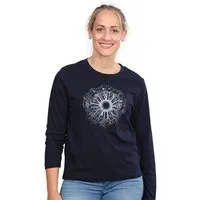 Life-Tree Life-Tree Longsleeve aus Biobaumwolle Fairwear für Damen WoodenIris, Blau, – Produktbild 2 von 5