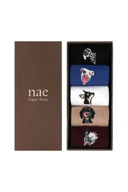 NAE NAE Damen vegan Multipack 5x Socken Doggie Multicolor – Produktbild 1 von 1