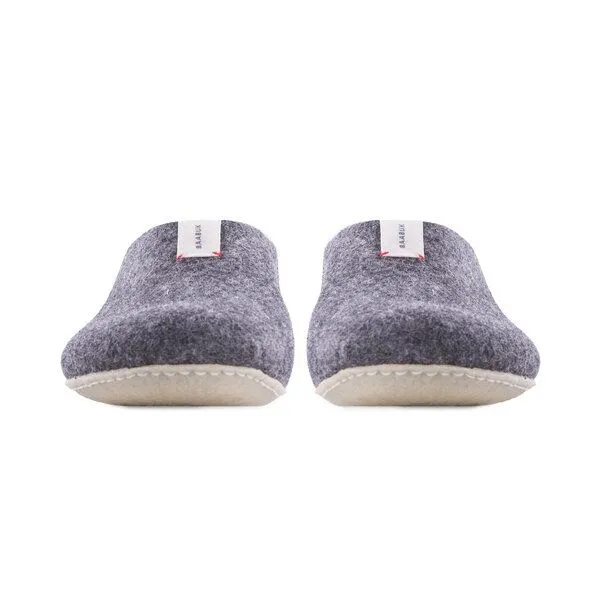 BAABUK BAABUK Wollwalk Hausschuhe Modell: Mel, Dark grey (schwarz), – Produktbild 2 von 8