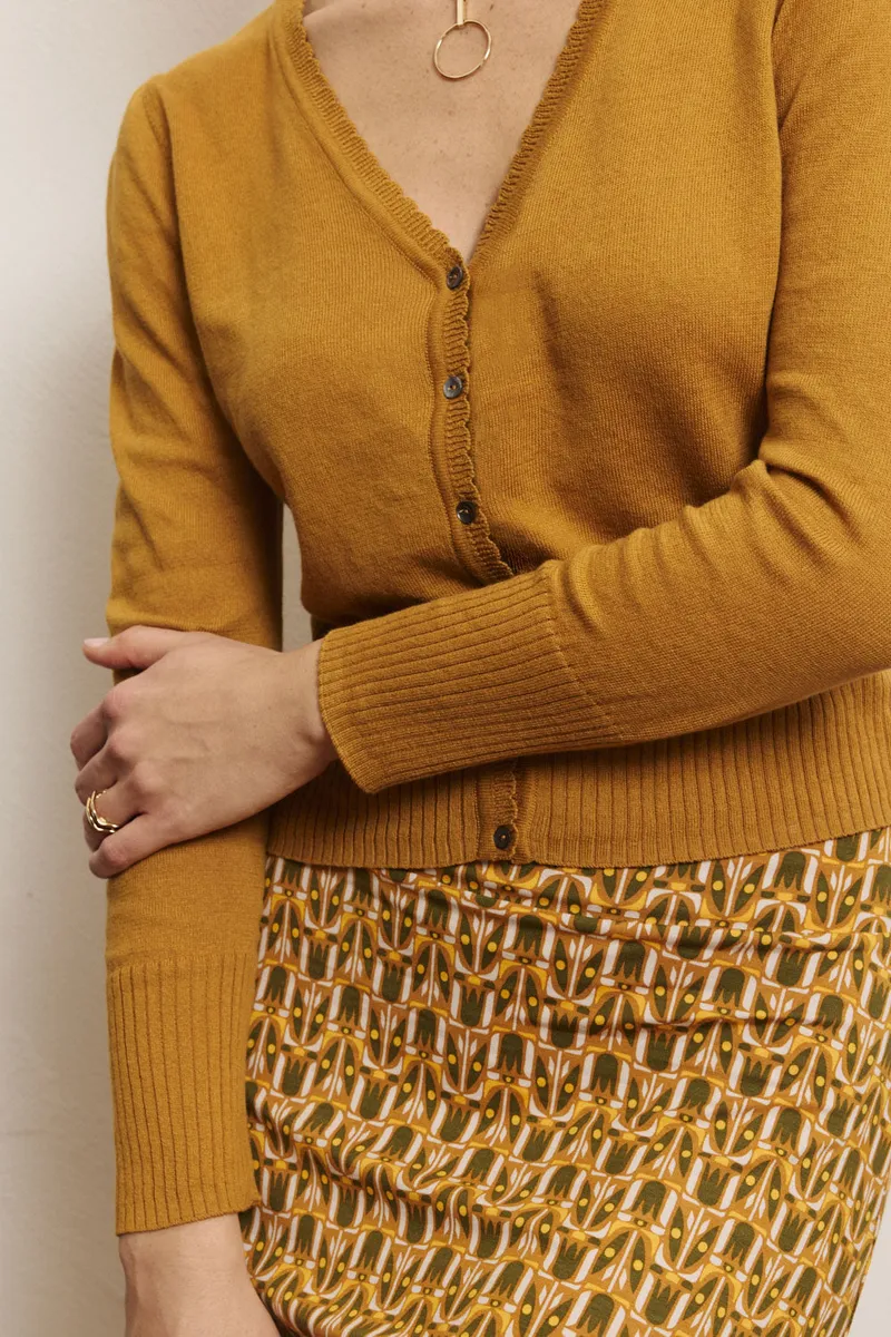 Tranquillo Tranquillo Cardigan Linaa aus Biobaumwolle, Camel, – Produktbild 2 von 6