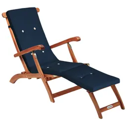 Casaria® Gartenliege Queen Mary® Akazie FSC®-zertifiziert inkl Auflage Blau – Produktbild 1 von 1
