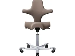 HAG HAG Bürodrehstuhl "Capisco 8106" GF 200 mm, Gestell: silber, Stoff: "Selet" beige – Produktbild 1 von 1