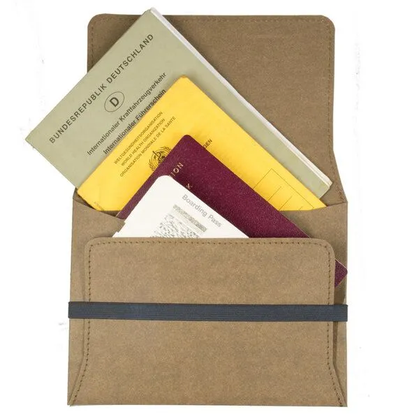 ANDERS & KOMISCH ANDERS & KOMISCH Reiseetui für Reisepass, nachhaltig aus Papier, Braun, – Produktbild 6 von 8