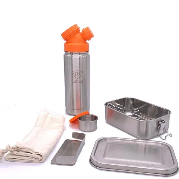 JN JuNiki's JN JuNiki's JuNiki´s® Lunchbox + Trinkflasche isoliert 550ml 8 Farben, Orange, – Produktbild 1 von 4