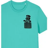 päfjes päfjes Dackel / Dackelkapitän Fair Wear Unisex BioT-Shirt, Blau, – Produktbild 1 von 1