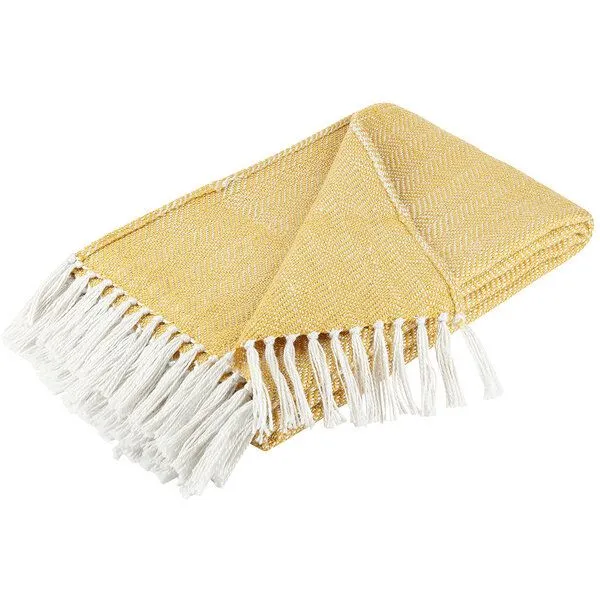 liv interior liv interior Recycelte In- und Outdoordecke HERRINGBONE, Gelb, – Produktbild 1 von 4
