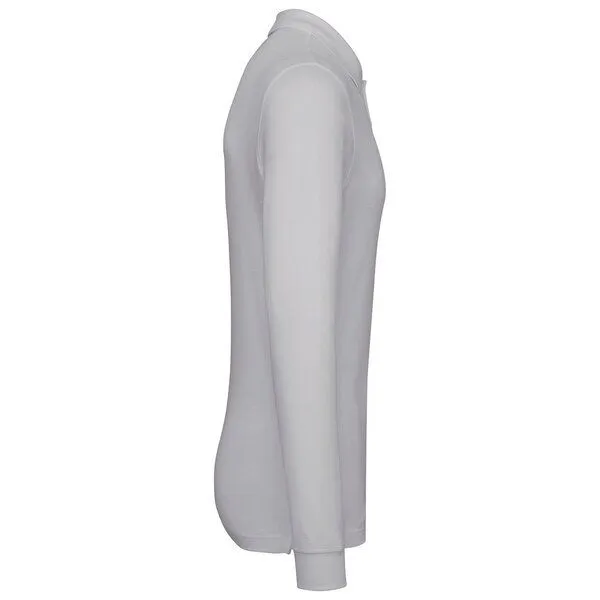 YTWOO YTWOO Herren Piqué-Polo Langarm, Weiß, – Produktbild 3 von 3