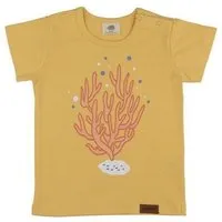 Walkiddy Baby T-Shirt GOTS zertifiziert Bio-Baumwolle, Senfgelb, Seepferdchen-Motiv, Walkiddy – Produktbild 1 von 1