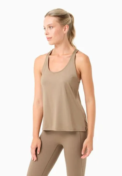 ORGANICATION ORGANICATION TINNA | Sportliches Tanktop aus recyceltem Polyamid, Gravel, – Produktbild 1 von 4
