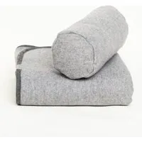 nahtur design nahtur-design Nackenrolle und warme Lodendecke im Set | Kuschelset, Grau/beige (grau), – Produktbild 1 von 1
