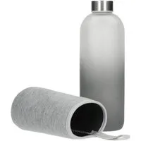elasto elasto Glasflasche mit Hülle "Iced" - Trinkflasche hält Getränk warm – Produktbild 1 von 1