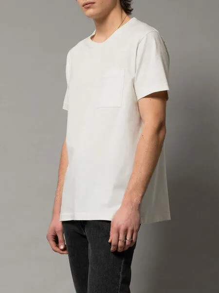 Nudie Jeans Nudie Jeans Roy One Pocket Tee, Off-white, – Produktbild 2 von 4