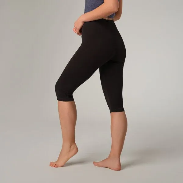 comazo|earth comazo|earth Fairtrade Basic Caprihose | GOTS zertifiziert, Schwarz, – Produktbild 3 von 4
