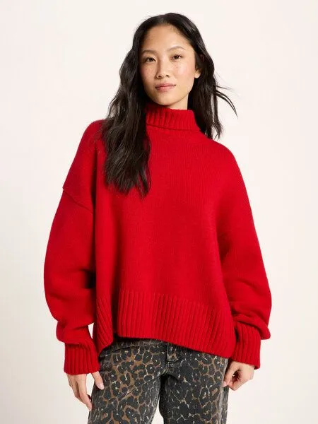 LANIUS LANIUS Oversized Pullover, Rot-red, – Produktbild 1 von 4