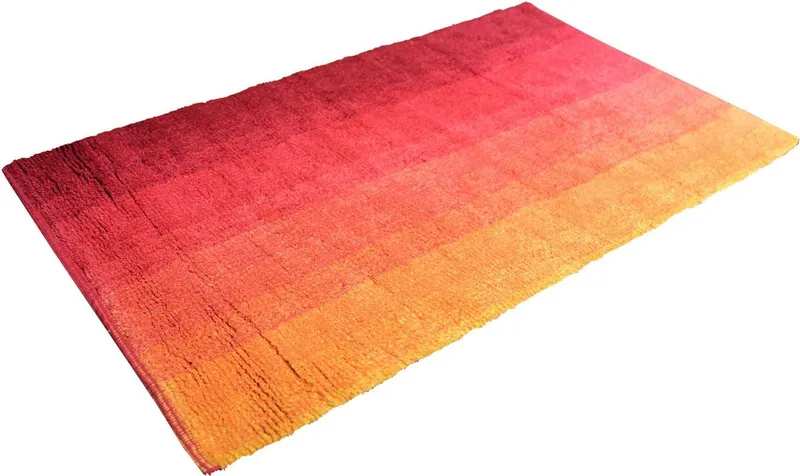 dyckhoff dyckhoff Badematte Colori 09285, Höhe 14 mm, fußbodenheizungsgeeignet, Bio-Baumwolle, rechteckig, Rot, – Produktbild 4 von 5