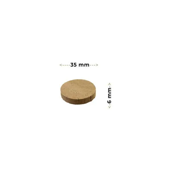 Kork-Deko Kork-Deko 20 Korkscheiben für den Rutenbau | Flower Ø 35 mm – Produktbild 6 von 6