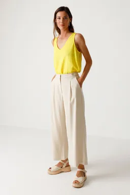 SKFK SKFK Damen vegan Hose Ilia Beige – Produktbild 1 von 1