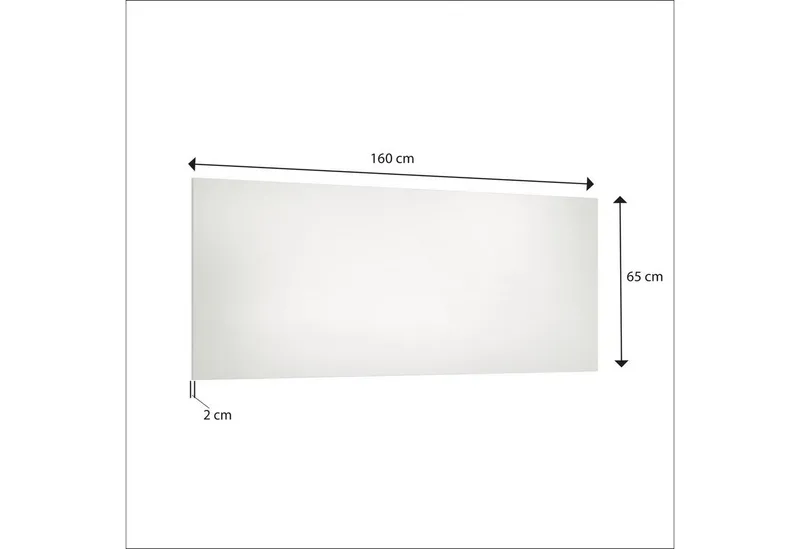 Home affaire Garderobenspiegel SPACE, Spiegel ganzflächig, Breite 160 cm, Wandmontage (1-St), Garderobenspiegel, Flurspiegel, Dielenspiegel, Wandspiegel, Weiß, – Produktbild 5 von 5