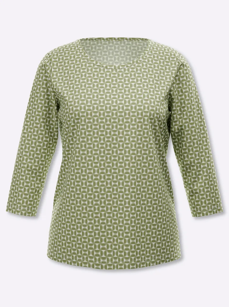 Witt Print-Shirt schilf-ecru-bedruckt, Schilf-ecru-bedruckt, – Produktbild 1 von 2
