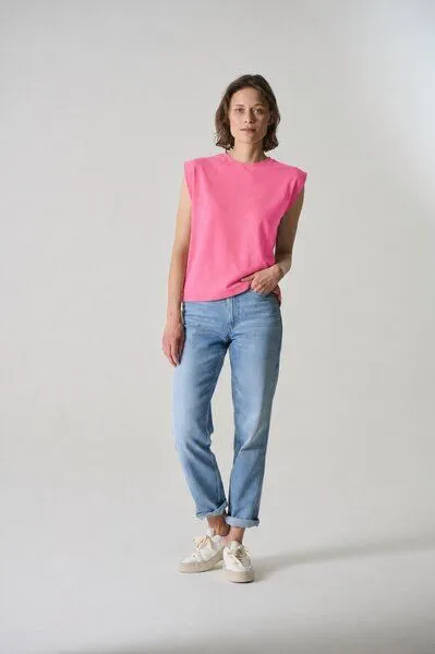 HempAge HempAge Damen ärmelloses T-Shirt Hanf/Biobaumwolle, Hibiscus(rosa), – Produktbild 2 von 4
