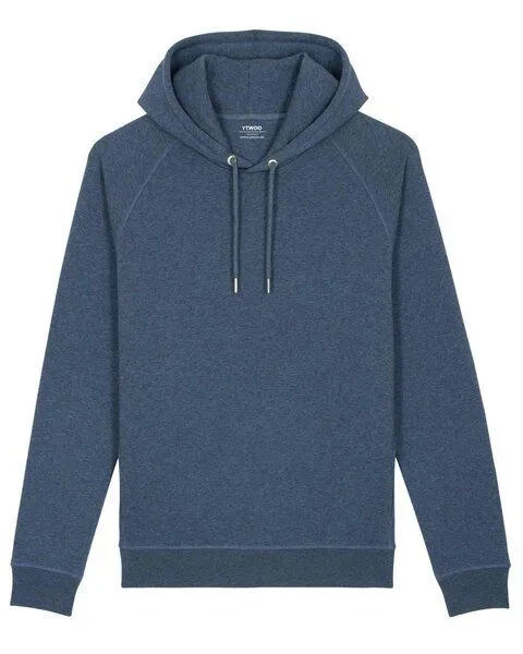 YTWOO YTWOO Hoodie für Damen und Herren, Kapuzenpullover, Basic, Unisex, Blau meliert, – Produktbild 1 von 3