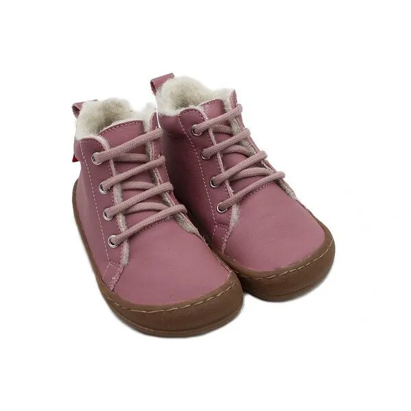 Pololo Pololo Barfußhalbschuh, wollgefüttert, Schnürung, Rosé, – Produktbild 1 von 4