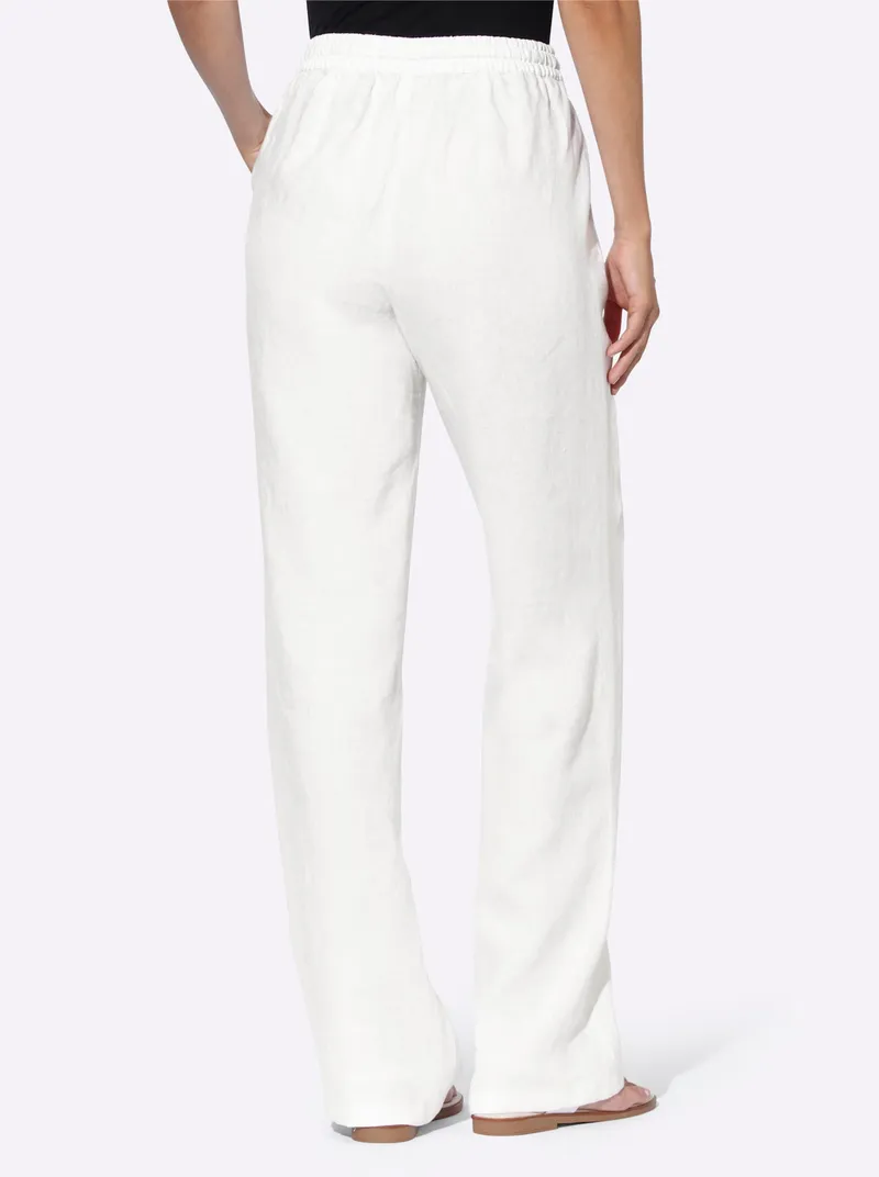 heine Leinenhose weiß, Weiß, – Produktbild 3 von 3