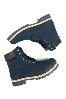 Will's Vegan Store Will's Vegan Store Damen vegan Dock Boots Dunkelblau – Produktbild 1 von 1
