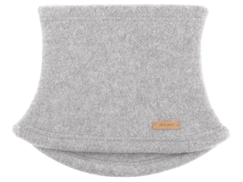 Pure pure by Bauer PURE PURE by Bauer Baby und Kinder Schlupfschal Bio-Merinowolle Fleece moonrock Gr. 1, Maße 21 x 20 cm, Grau, – Produktbild 1 von 1