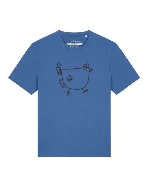 watapparel watapparel T-Shirt Unisex Le poulet - das Huhn, Mindful blue, – Produktbild 1 von 2