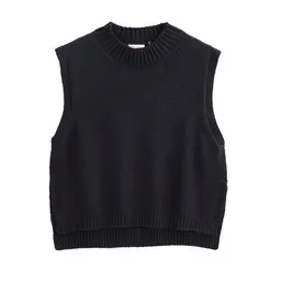 People Wear Organic People Wear Organic Strick Pullunder, blau uni – Produktbild 1 von 1
