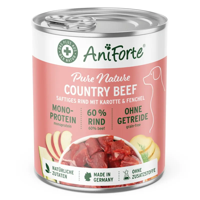AniForte AniForte Nassfutter Rind mit Karotte 6x400 g – Produktbild 1 von 2