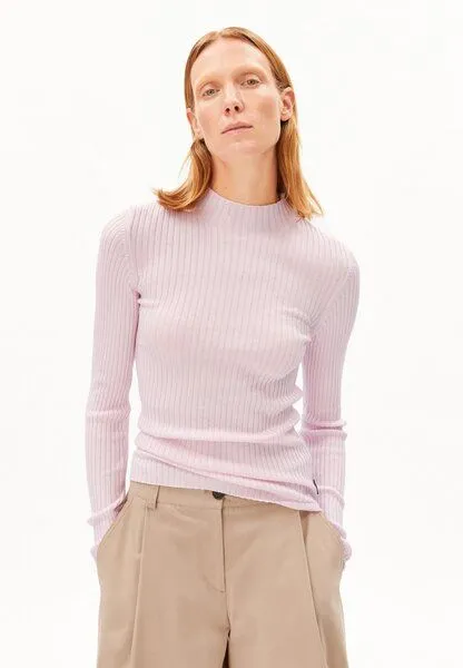 ARMEDANGELS ARMEDANGELS ALAANIA Damen Pullover Slim Fit aus Bio-Baumwolle, Pink mist, – Produktbild 1 von 4